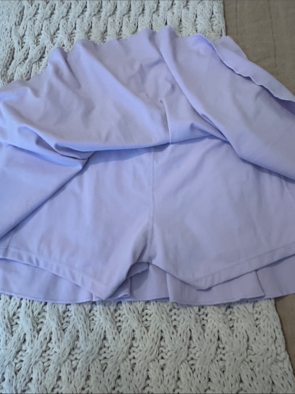 NWOT HALARA Pastel Lilac Crossover Athletic Skirt - Picture 4 of 5